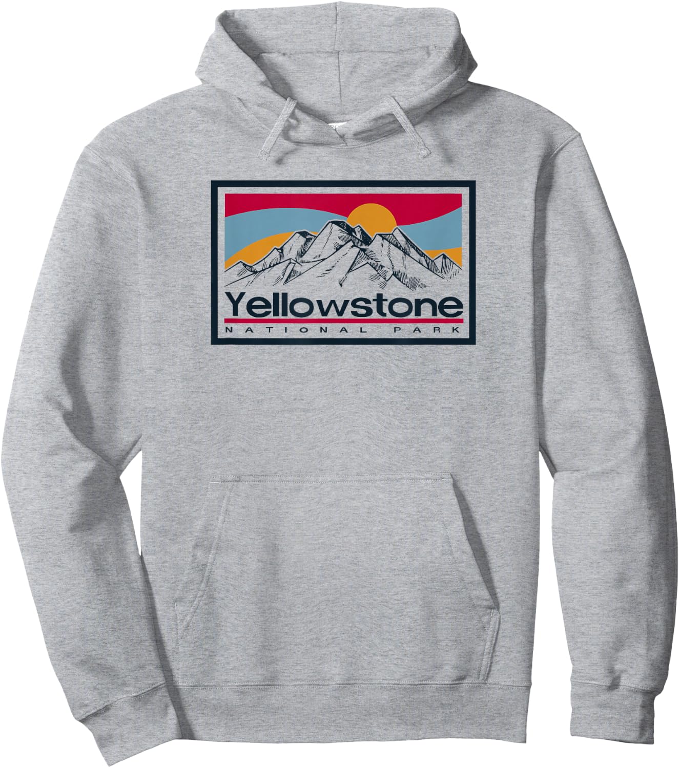 Yellowstone National Park Vintage Hoodie - Hoodie | Ash