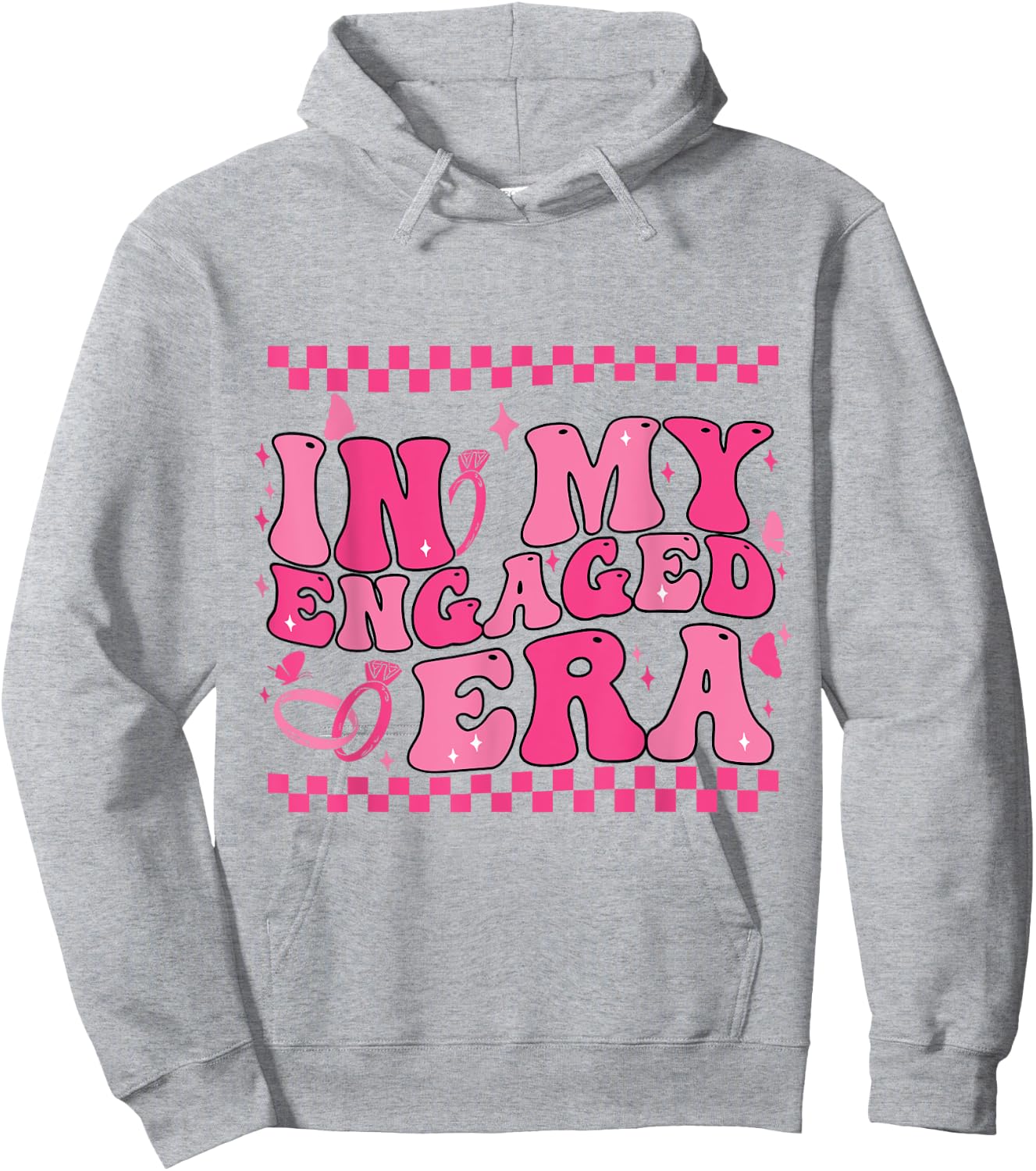 In My Engaged Era Groovy Bride Bachelorette Party Bridesmaid Hoodie - Hoodie | Ash