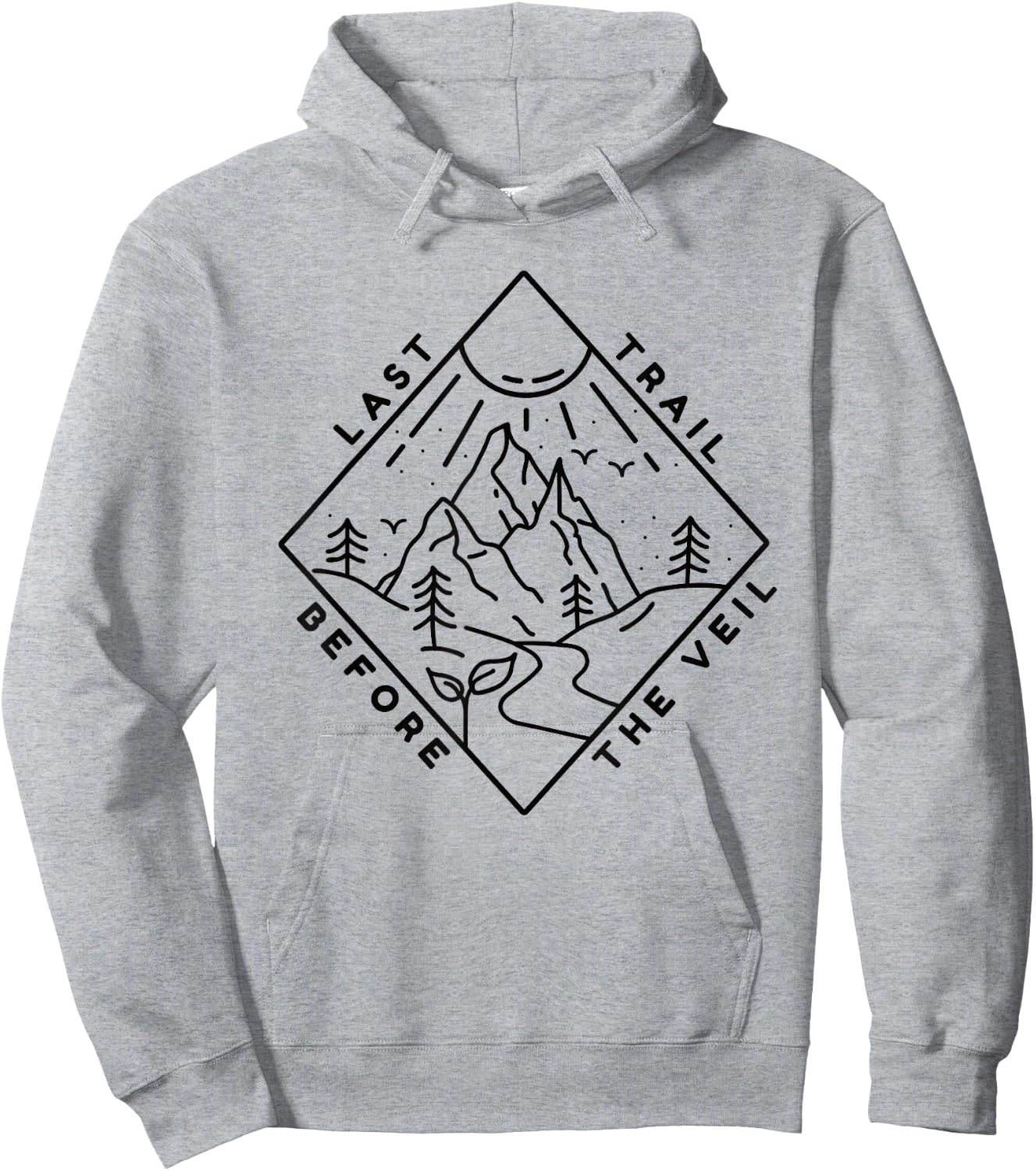 Bachelorette Hiking Mountain Last Trail Before The Veil Hoodie - Hoodie | Ash