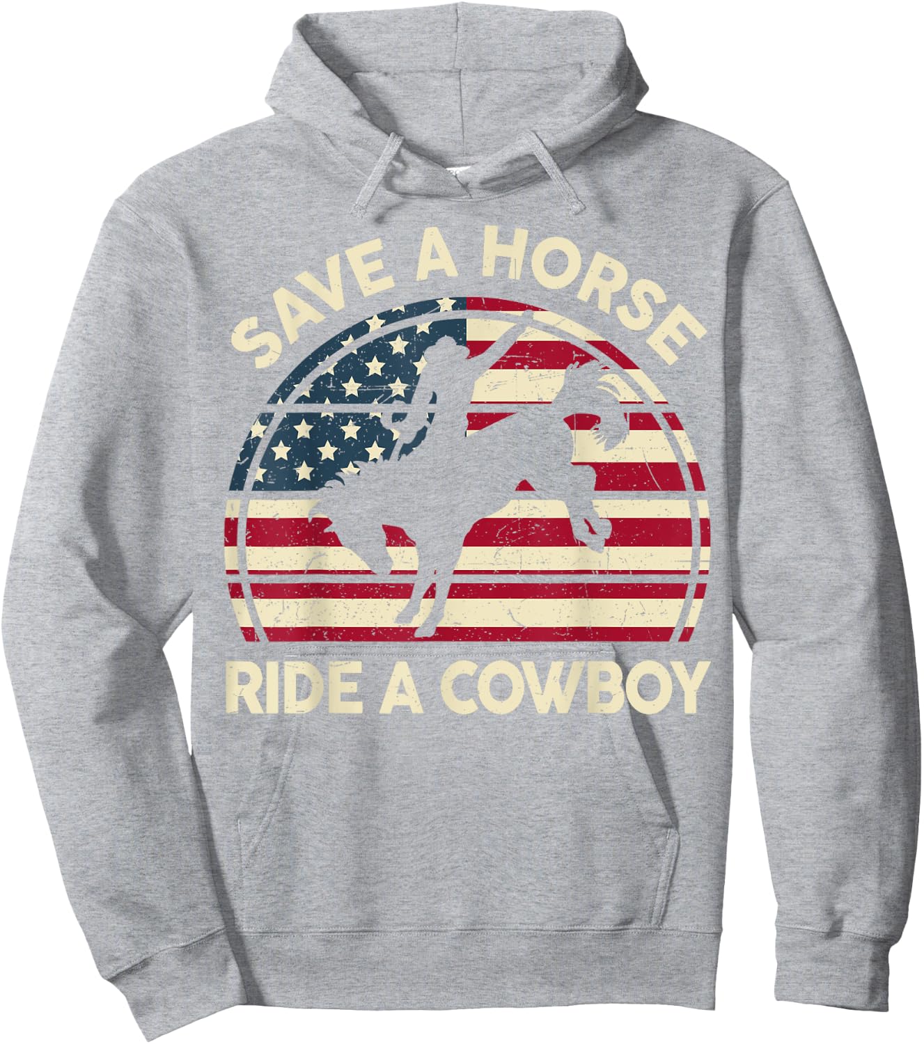 Horse Racing Shirt Save A Horse Ride A Cowboy Horse Lover Hoodie - Hoodie | Ash