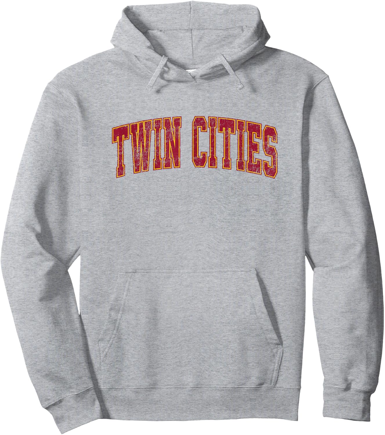 Twin Cities Minnesota MN Vintage Athletic Sports Hoodie - Hoodie | Ash