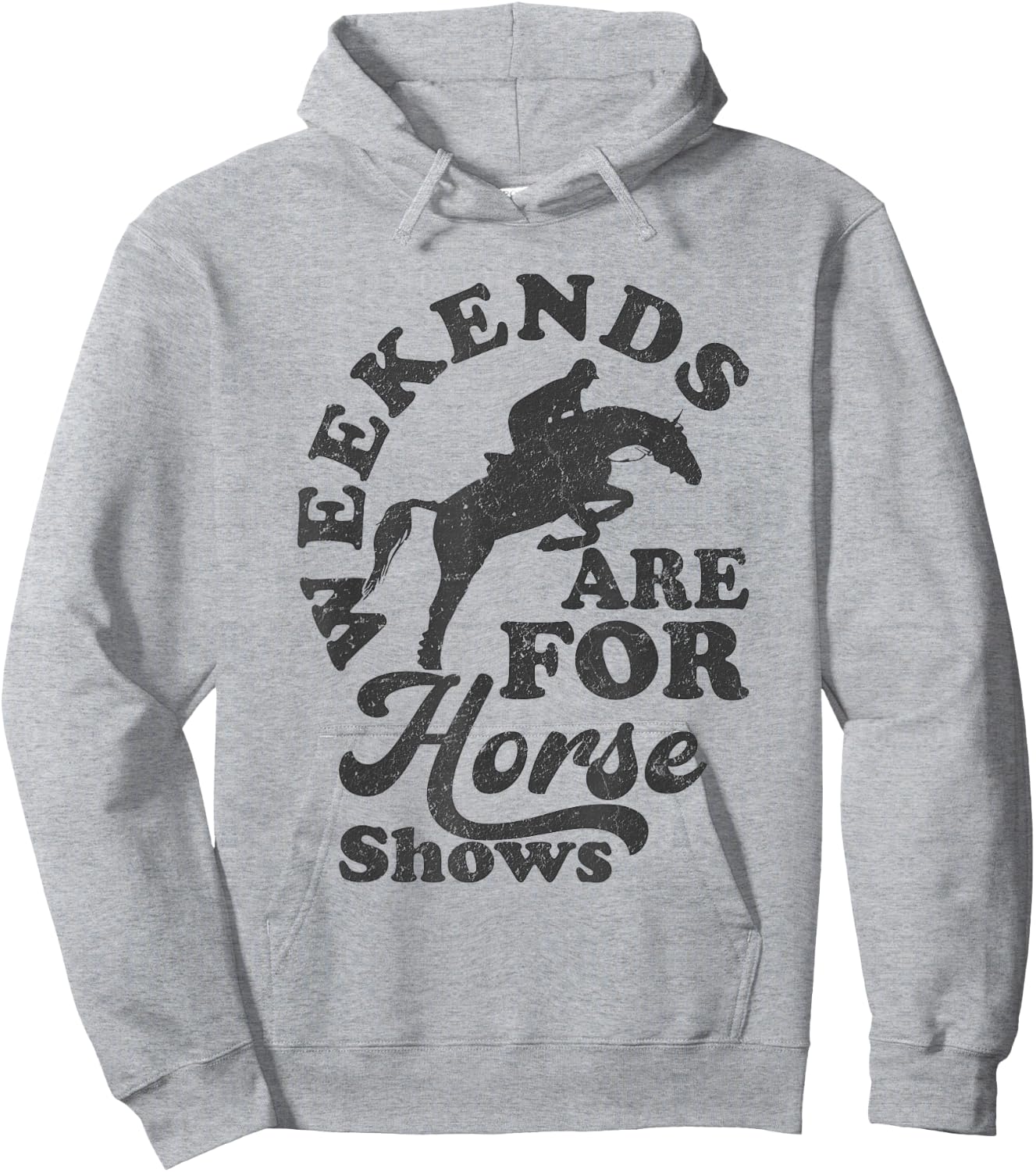 Weekends Are For Horse Shows Retro Equestrian Hoodie - Hoodie | Ash