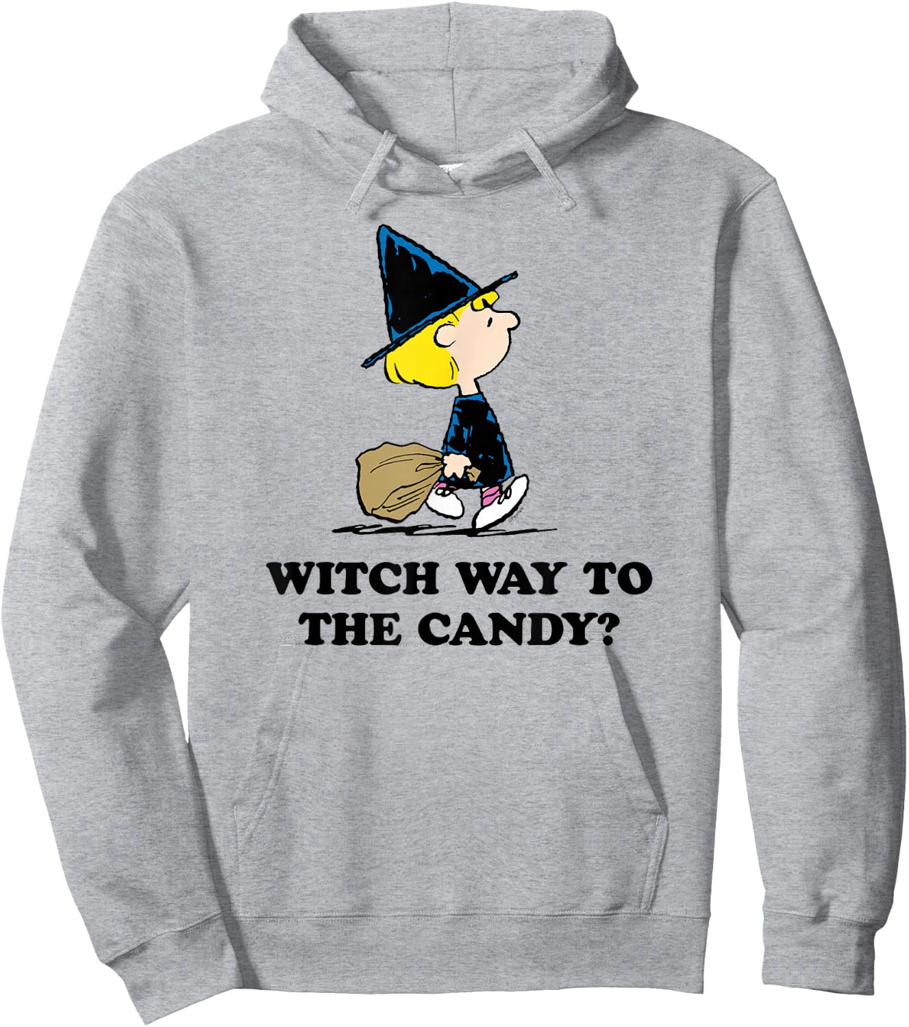 Peanuts - Sally Halloween Witch Way To The Candy? Hoodie - Hoodie | Ash