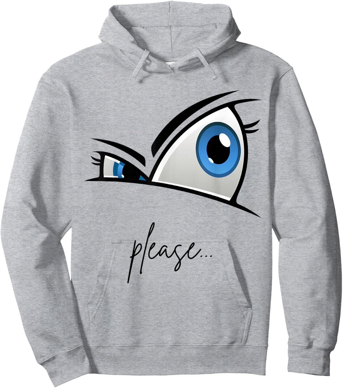 Funny Sarcastic Humor, Sideway Side Stink EYE Hoodie - Hoodie | Ash