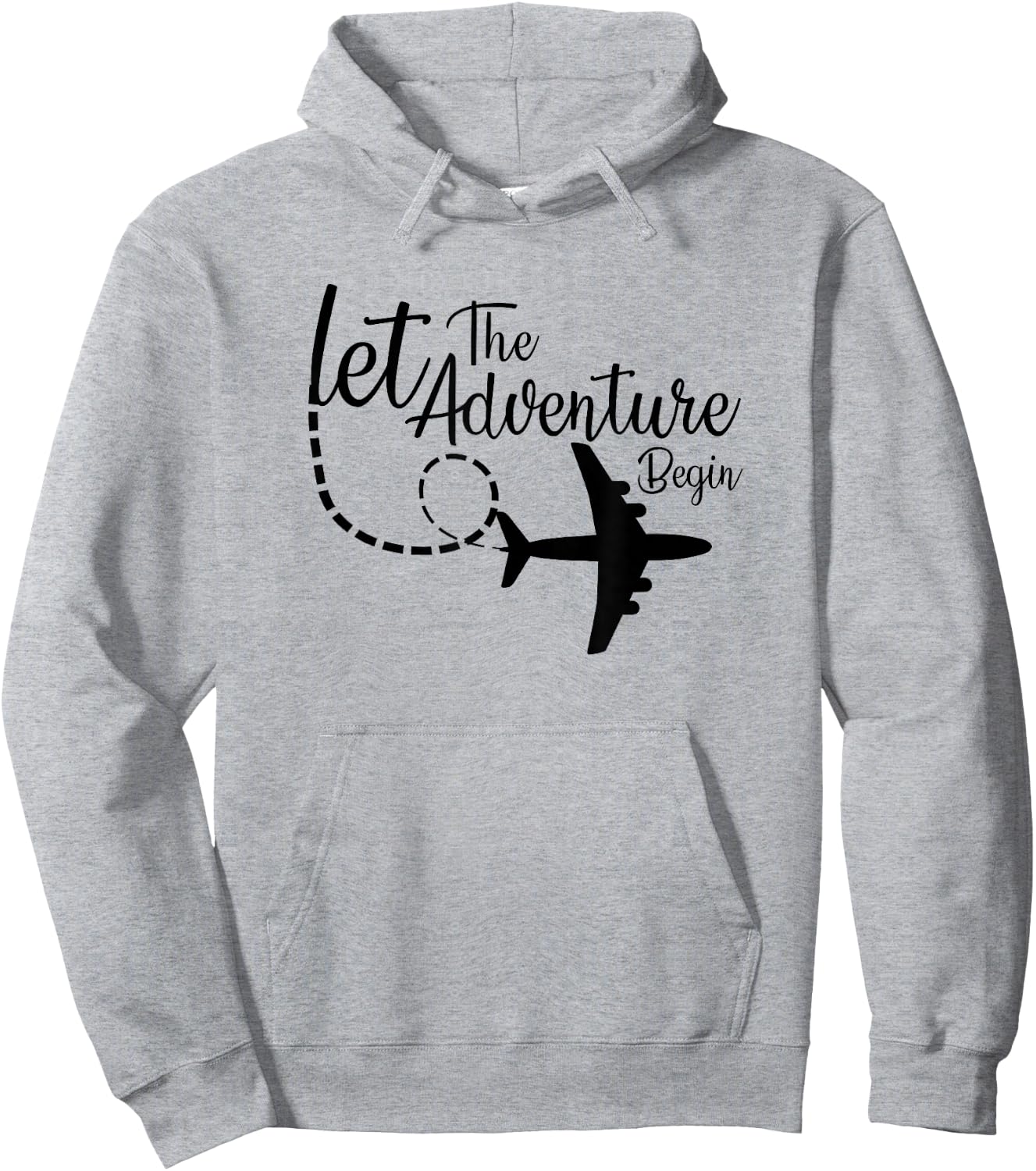 Let The Adventure Begin inspirational Airplane Travel Mode Hoodie - Hoodie | Ash