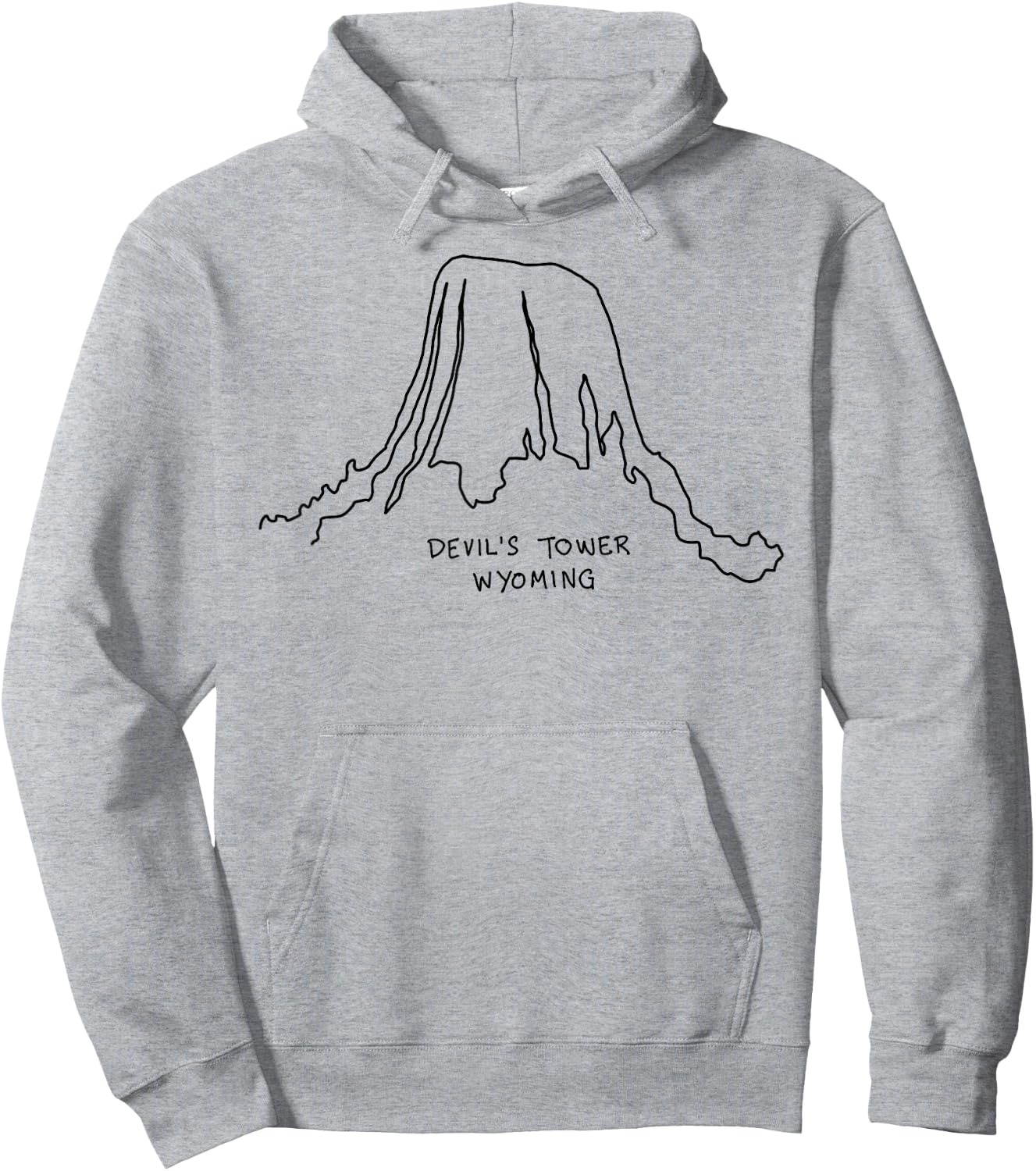 Devil's Tower Wyoming Cowboy State National Park Buffalo Hoodie - Hoodie | Ash