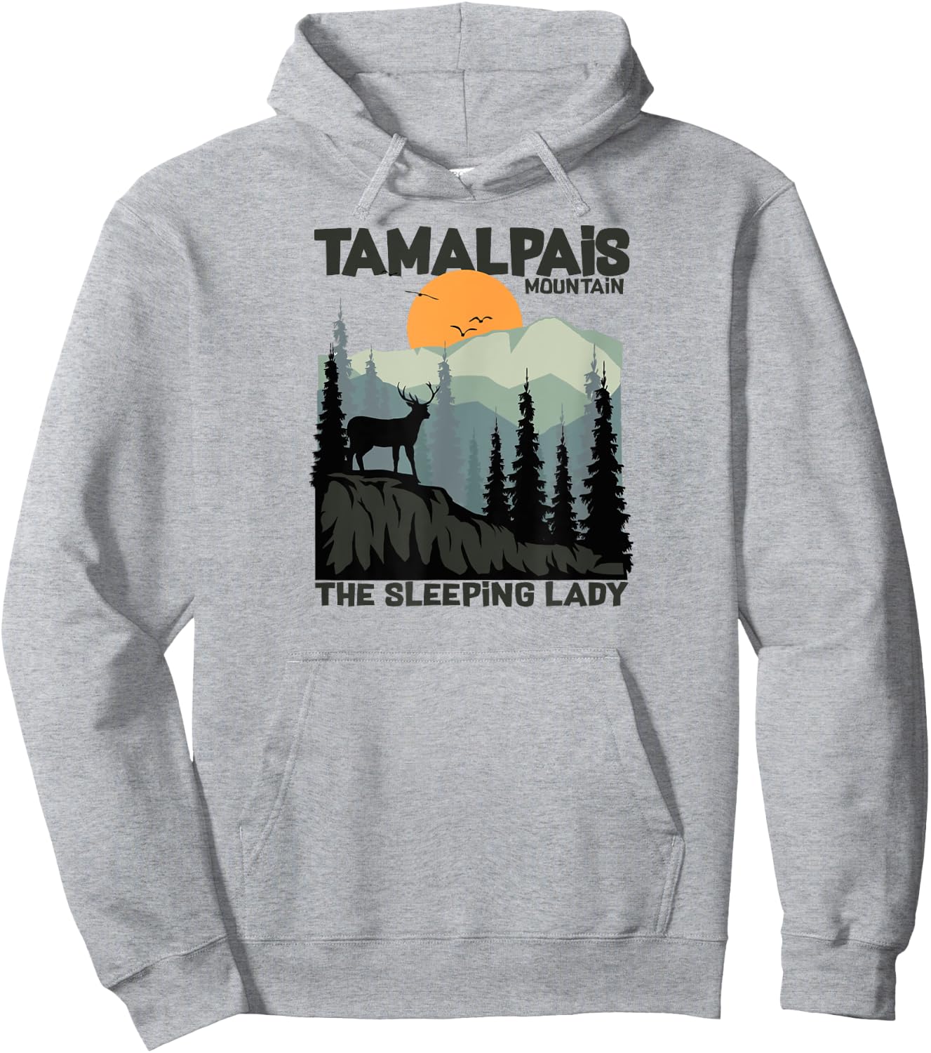 Mt. Tamalpais The Sleeping Lady Marin County California Hoodie - Hoodie | Ash