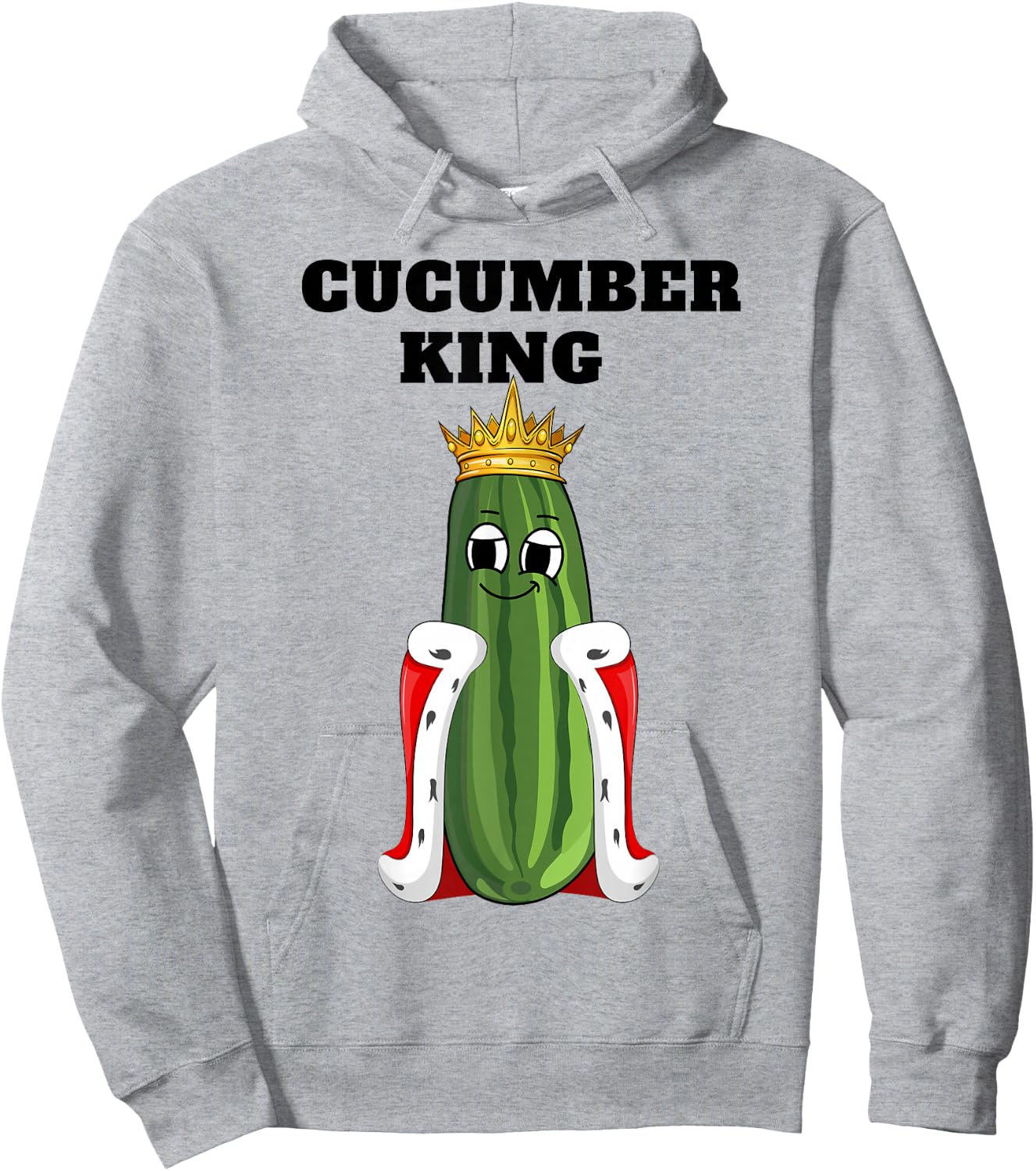 Cucumber King | Boys Cucumber Lover Design | Cucumber Hoodie - Hoodie | Ash
