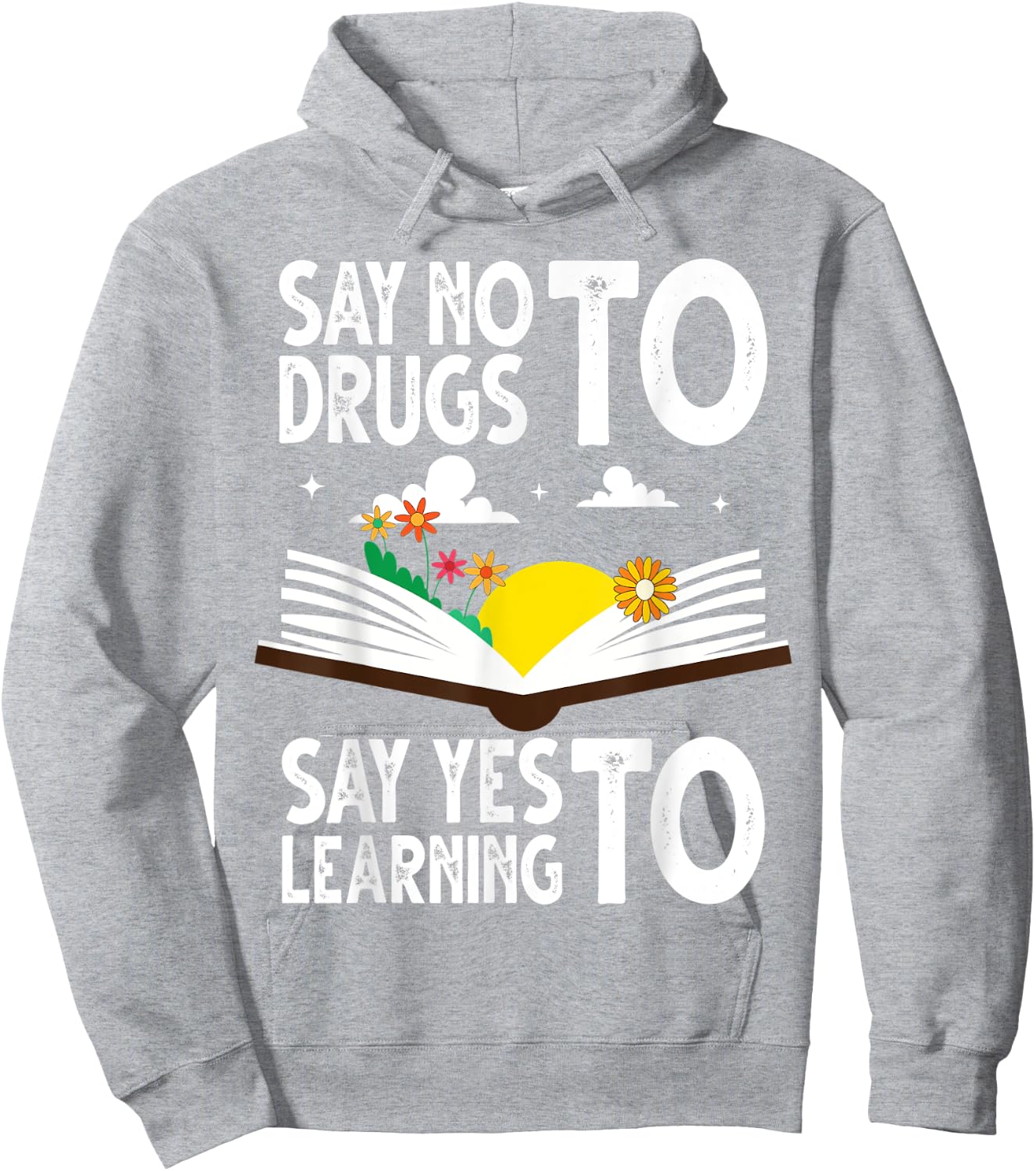 Red Ribbon Week Say No Say Yes to Learning Books Teacher Hoodie - Hoodie | Ash