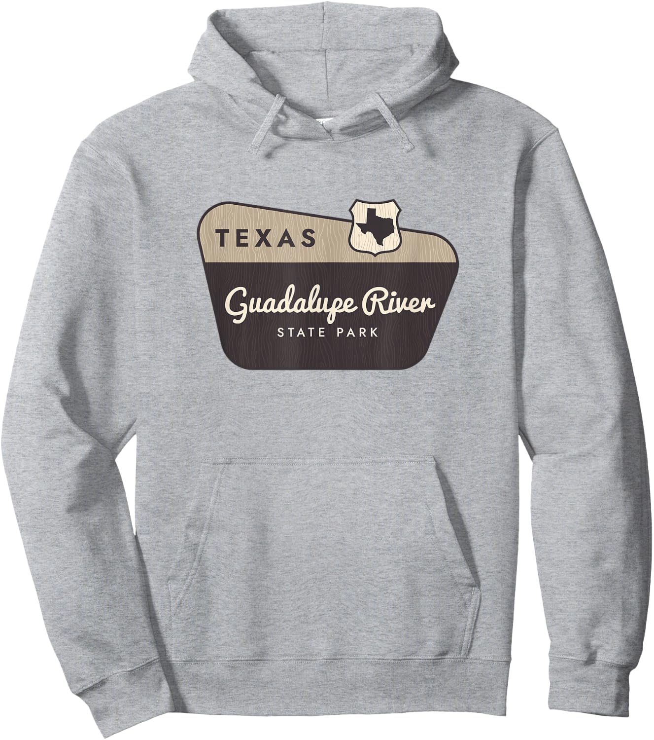 Guadalupe River State Park Texas TX Welcome Sign Vacation Hoodie - Hoodie | Ash