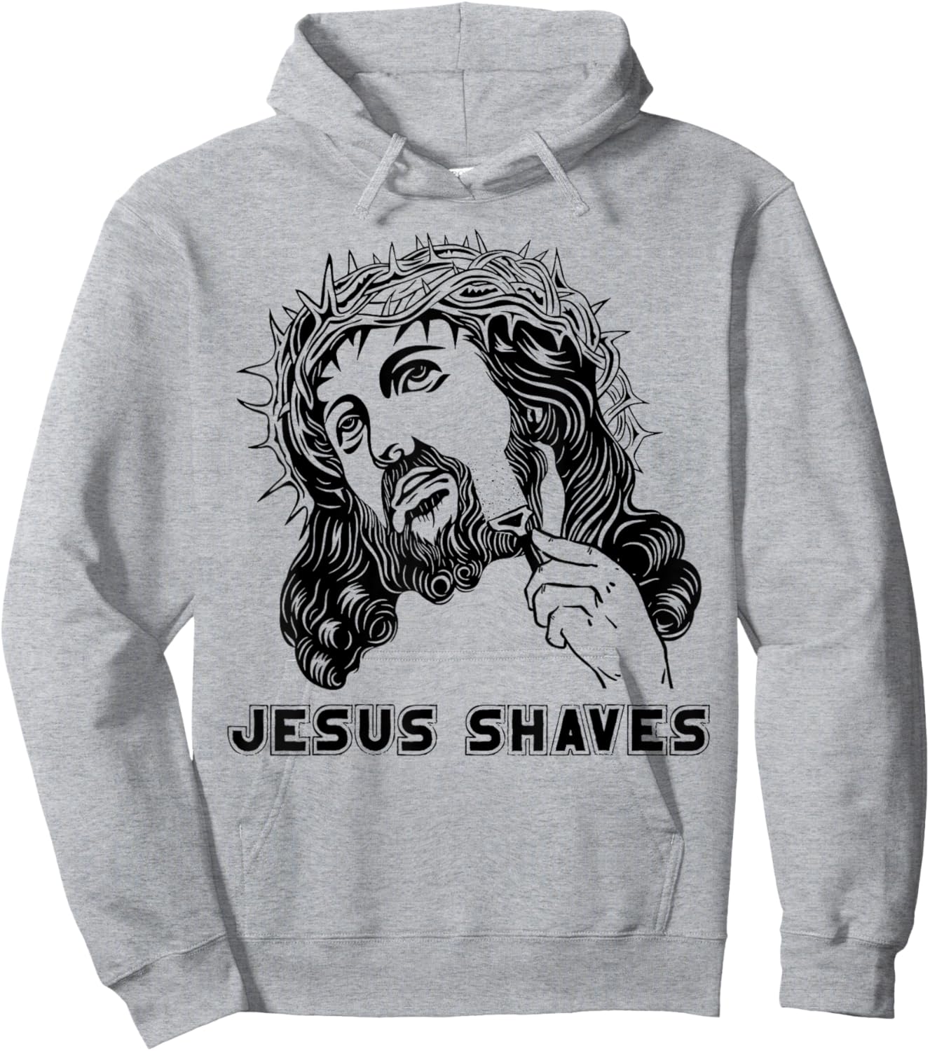 Jesus Shave Christian God Bible Cross Faith Hoodie - Hoodie | Ash