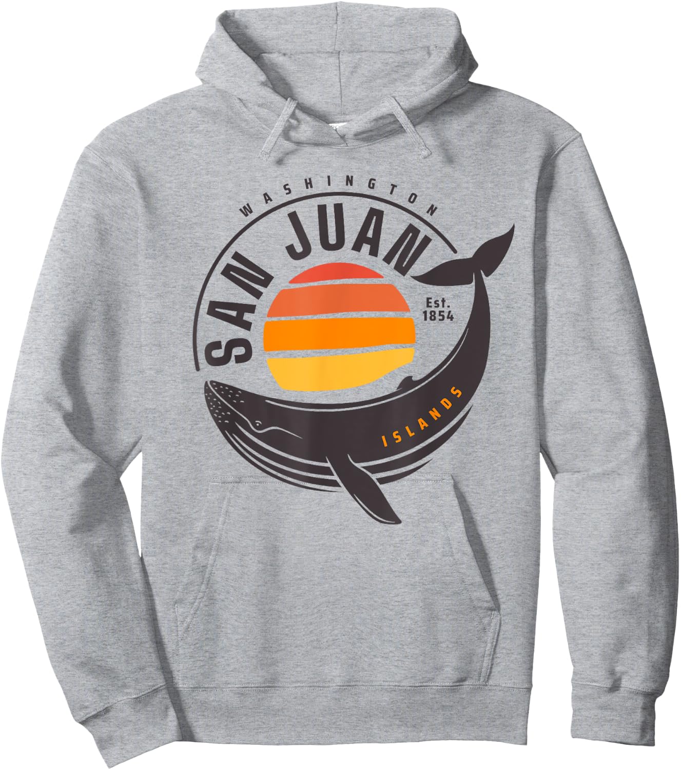San Juan Island Washington Sunset Hoodie - Hoodie | Ash