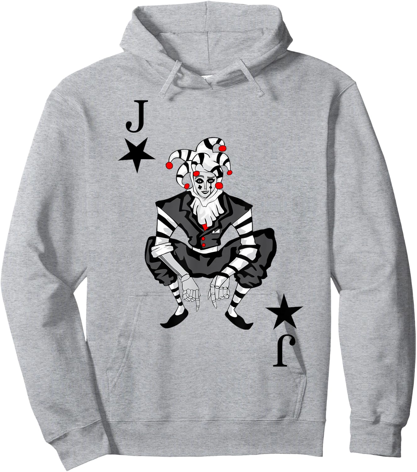 Playing Card Joker Rummy Mardi Gras Carnival Costume Hoodie - Hoodie | Ash