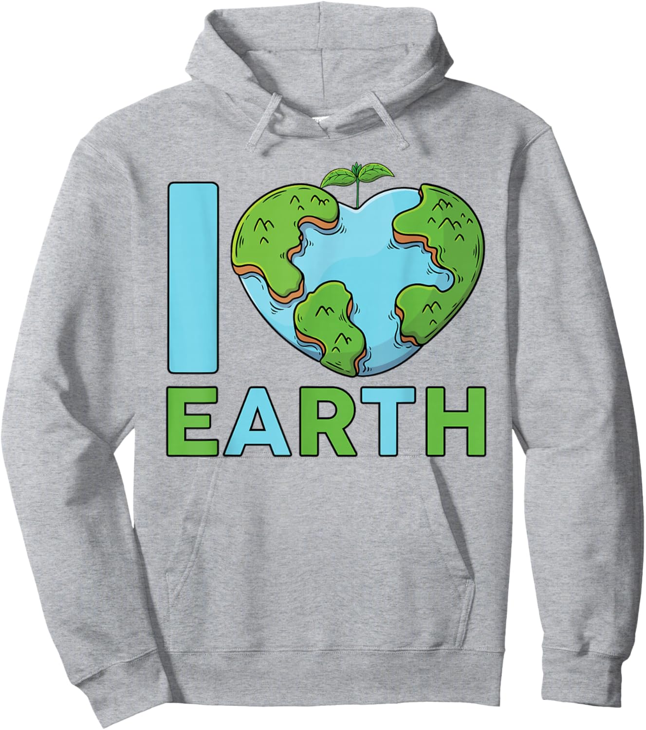Earth Day 2023 - I'm Love Earth Heart Kids Toddler Boys Hoodie - Hoodie | Ash