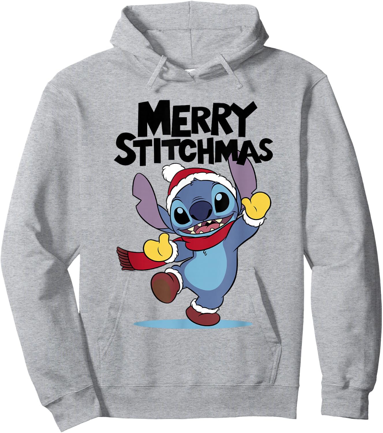 Disney Lilo & Stitch Christmas Merry Stitchmas Playful Shot Hoodie - Hoodie | Ash