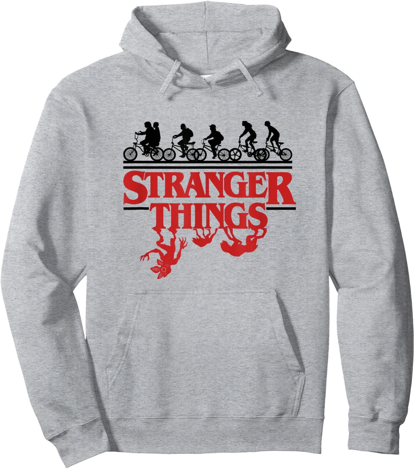 Stranger Things Kids Riding Bikes Hunted By Monsters Hoodie - Hoodie | Ash