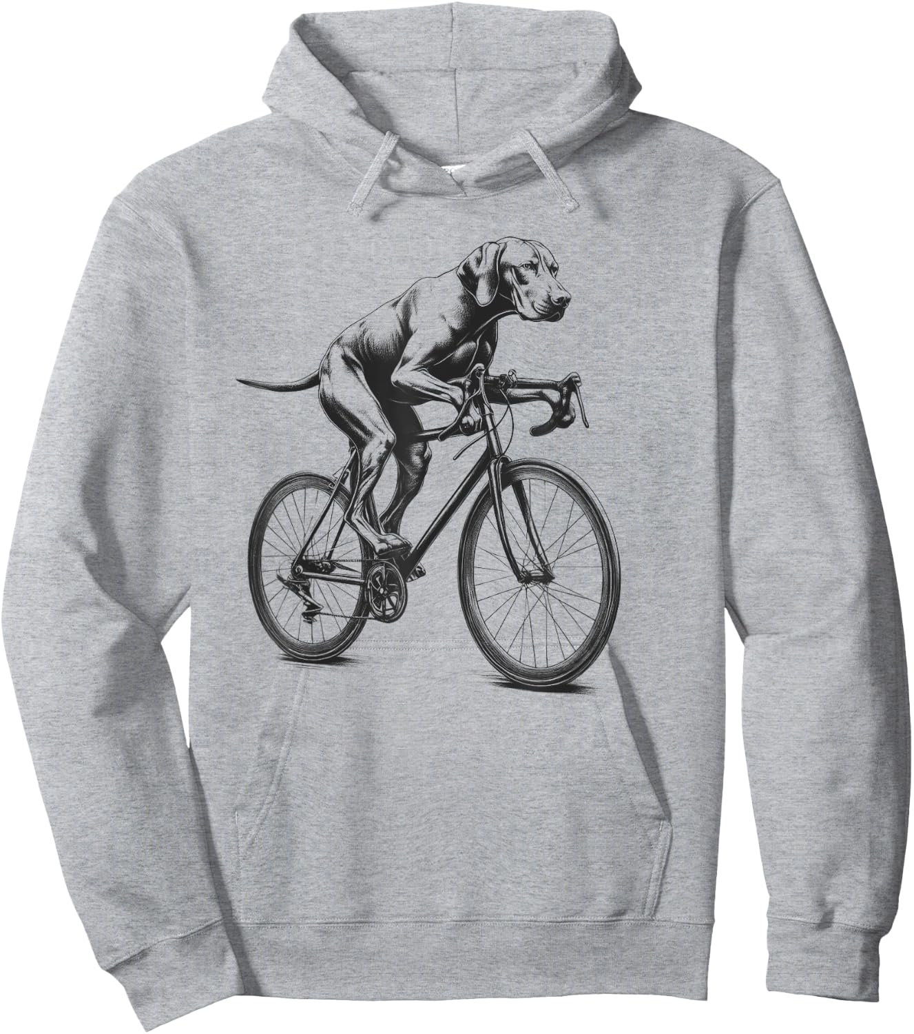 Vizsla Dog Riding a Bike Bicycle Biker Cycling Women Kids Hoodie - Hoodie | Ash
