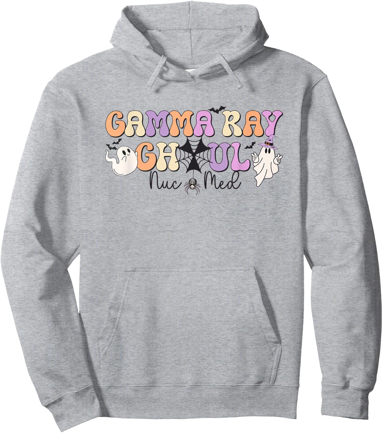 Retro Halloween Nuc Med Gamma Ray Ghoul Nuclear Medicine Hoodie - Hoodie | Ash