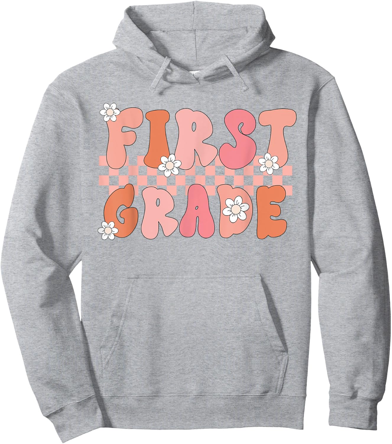 First Grade Teacher Retro Vintage 1st Grade Teacher Team Women Girls Kids Hoodie - Hoodie | Ash