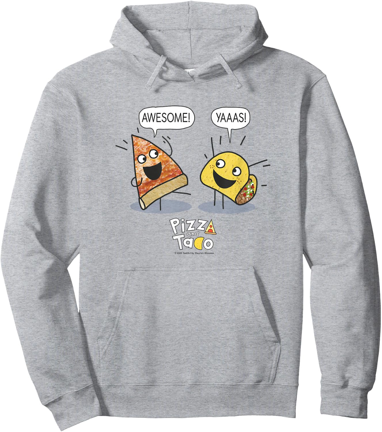 Pizza and Taco Pizza and Taco Awesome Yaas Hoodie - Hoodie | Ash