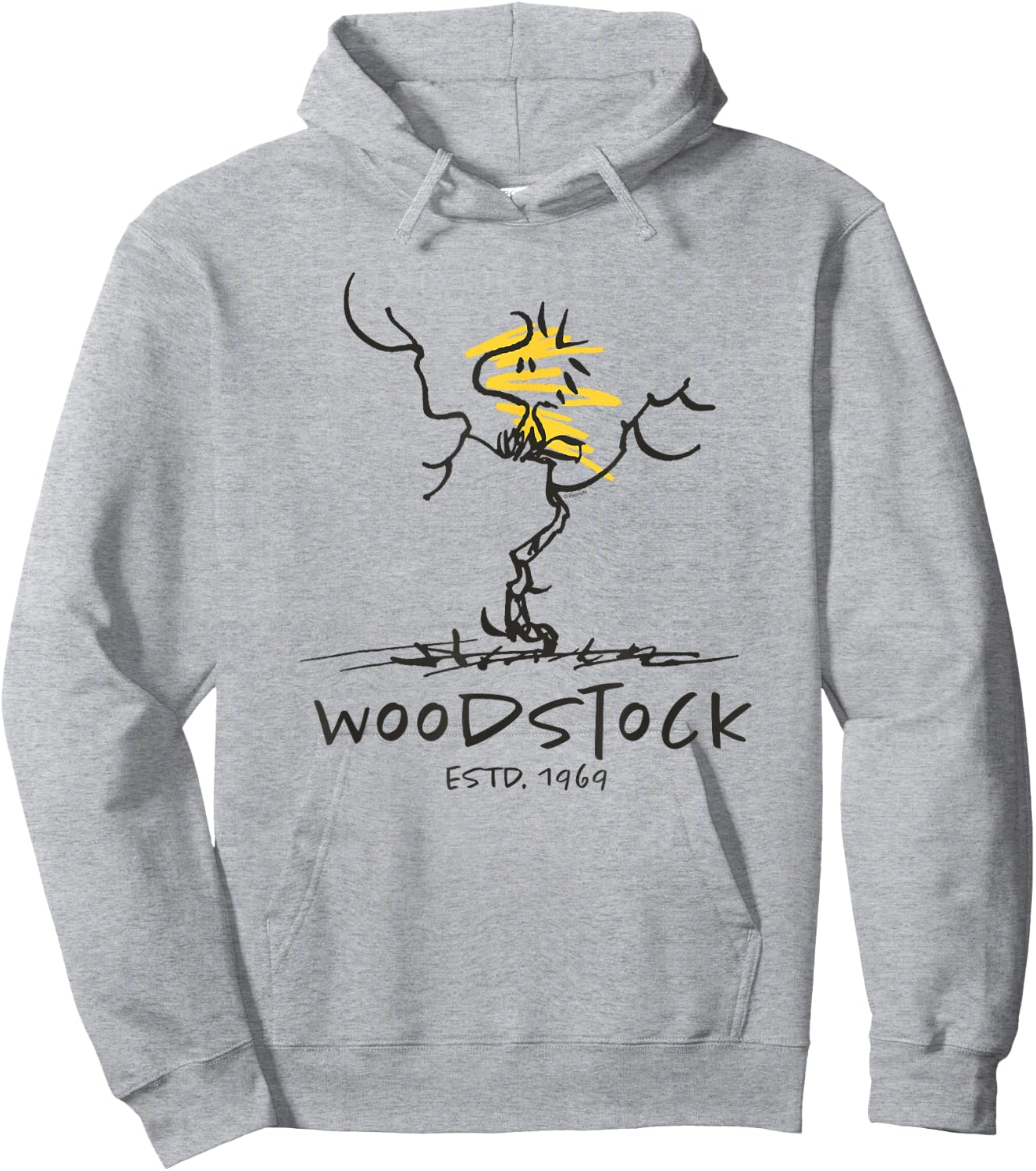 Peanuts - Woodstock Estd Hoodie - Hoodie | Ash