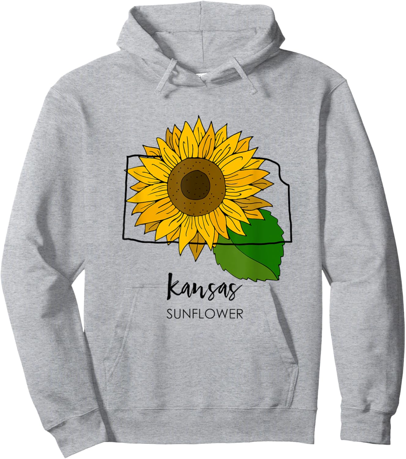 Kansas Sunflower Hoodie - Hoodie | Ash