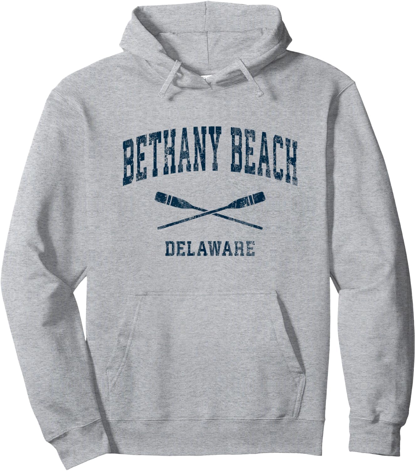 Bethany Beach Delaware Vintage Nautical Paddles Sports Oars Women Kids Hoodie - Hoodie | Ash