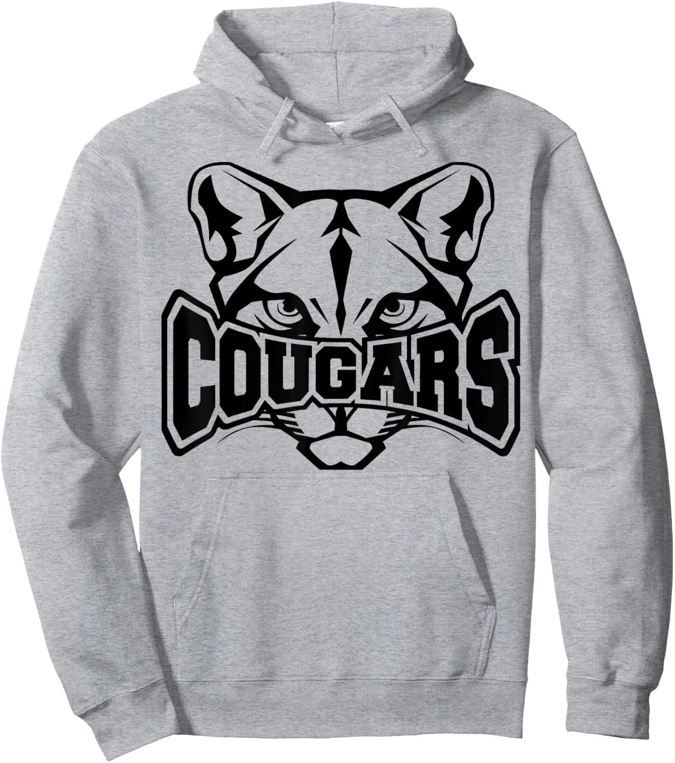 Cougars School Sports Fan Team Spirit Hoodie - Hoodie | Ash