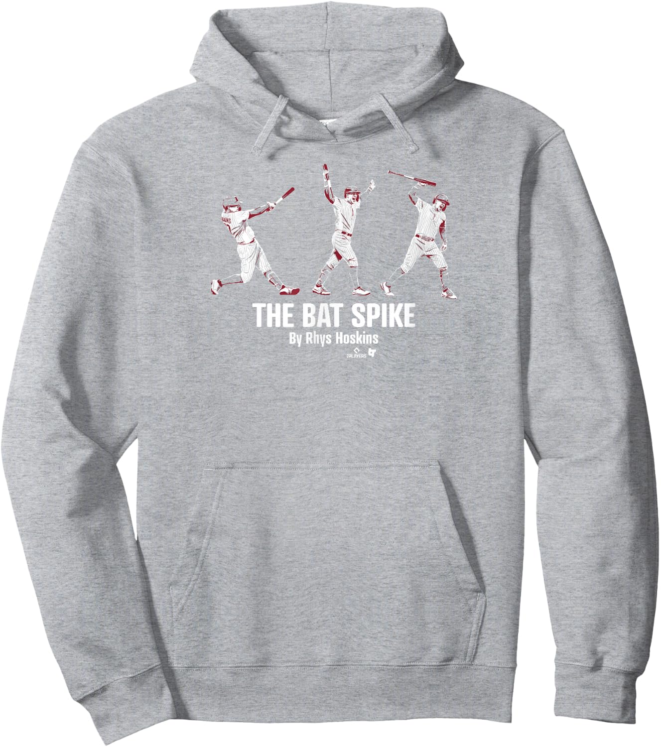 Rhys Hoskins - The Bat Spike - Philadelphia Baseball Hoodie - Hoodie | Ash