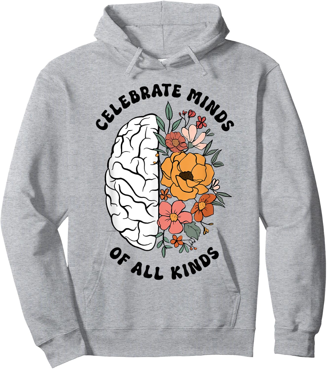 Autism Awareness Celebrate Minds Of All Kinds Floral Teacher Women Kids Hoodie - Hoodie | Ash