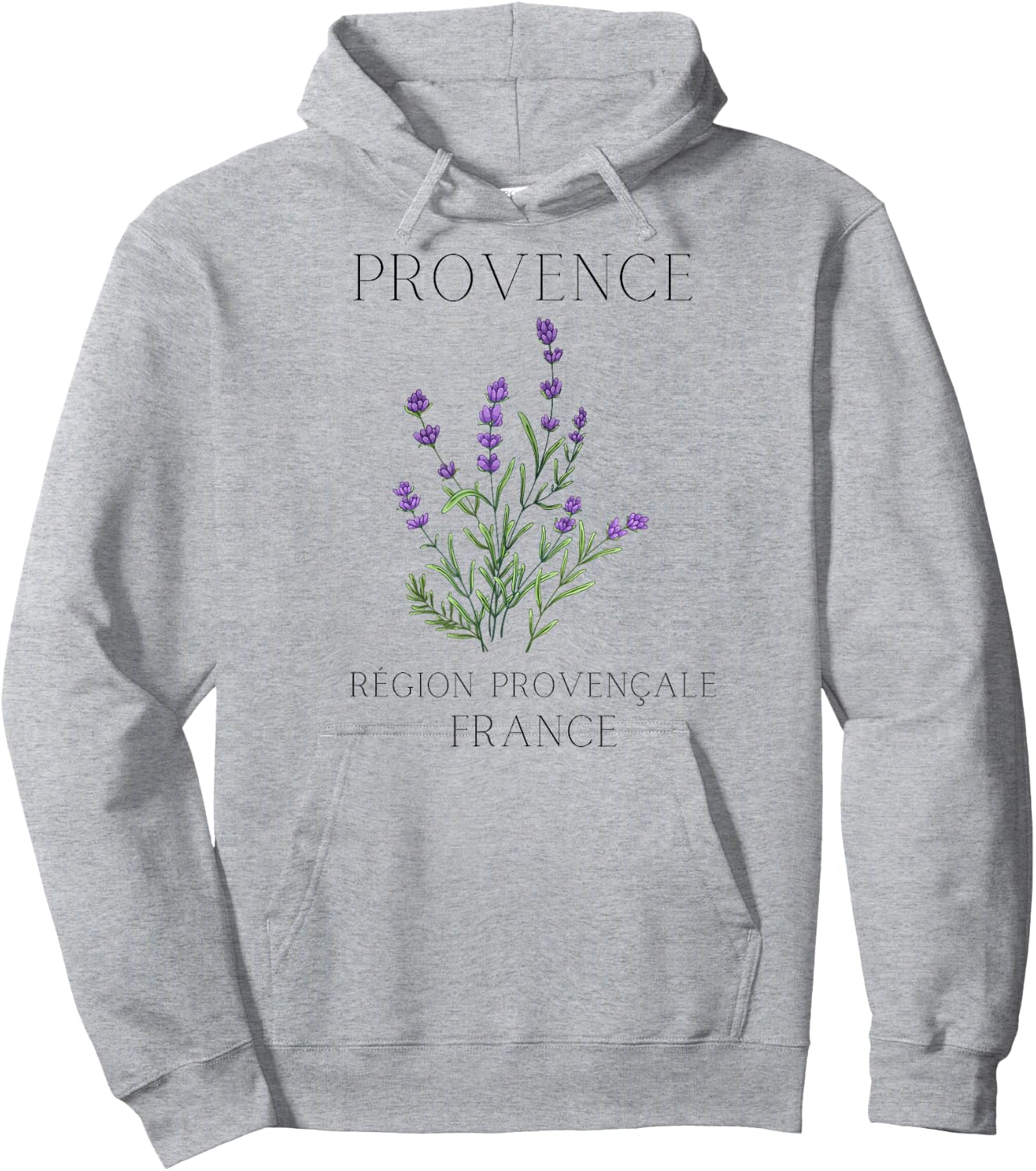 Aesthetic Adventures, Designed in California - Provence, France - French Lavender, Region Provenale Hoodie - Hoodie | Ash