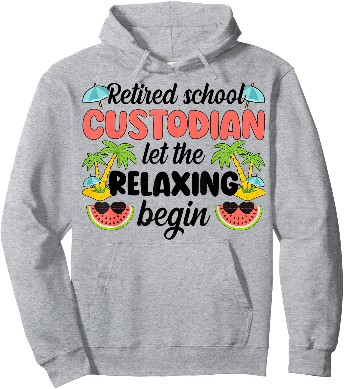 Retired School Custodian Retirement School Custodian Hoodie - Hoodie | Ash