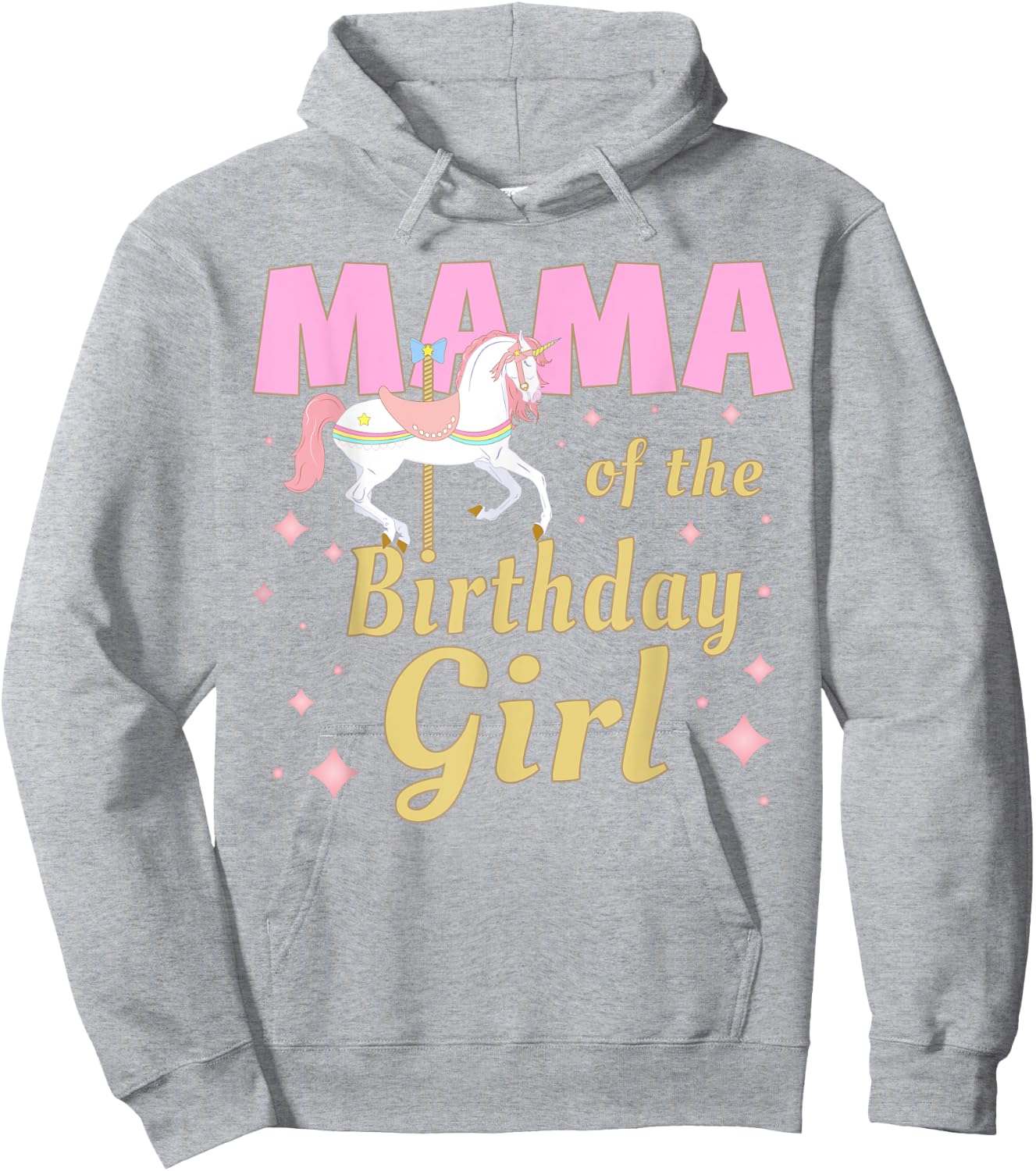 Mama Carousel Party 1st First Birthday Girl Family Matching Hoodie - Hoodie | Ash