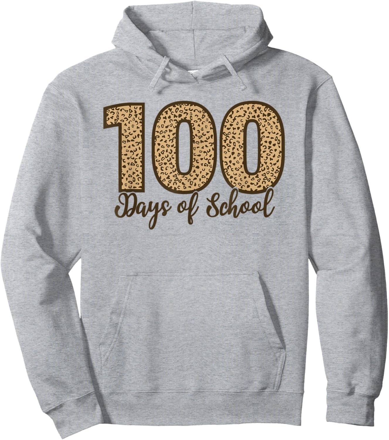 AS Cheetah Leopard 100 Days of School Hoodie - Hoodie | Ash