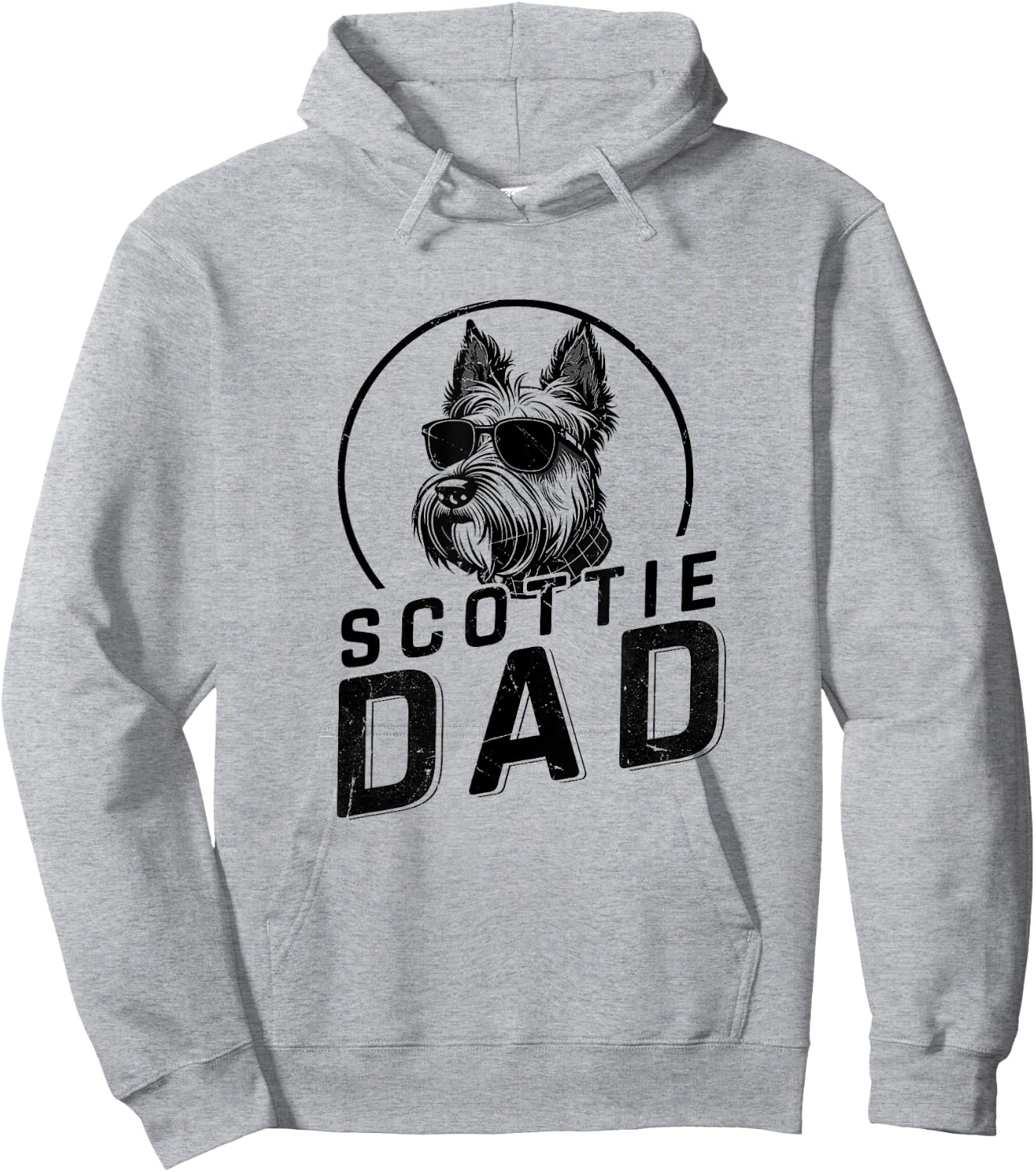 Scottie Dad Dog Owner Gifts Funny Dog Dad Christmas Hoodie - Hoodie | Ash