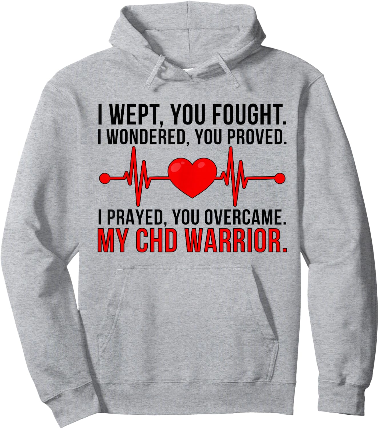 CHD Mom Of A CHD Warrior Mother Congenital Heart Disease Hoodie - Hoodie | Ash