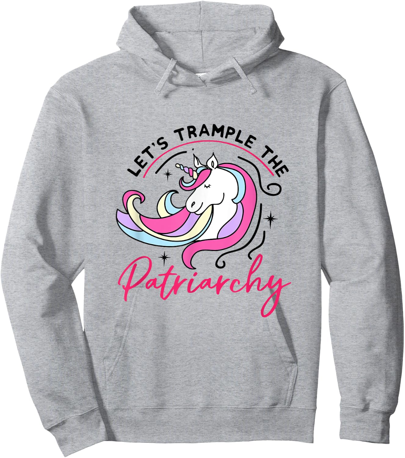 Trample The Patriarchy Funny Feminist Rights Unicorn Hoodie - Hoodie | Ash