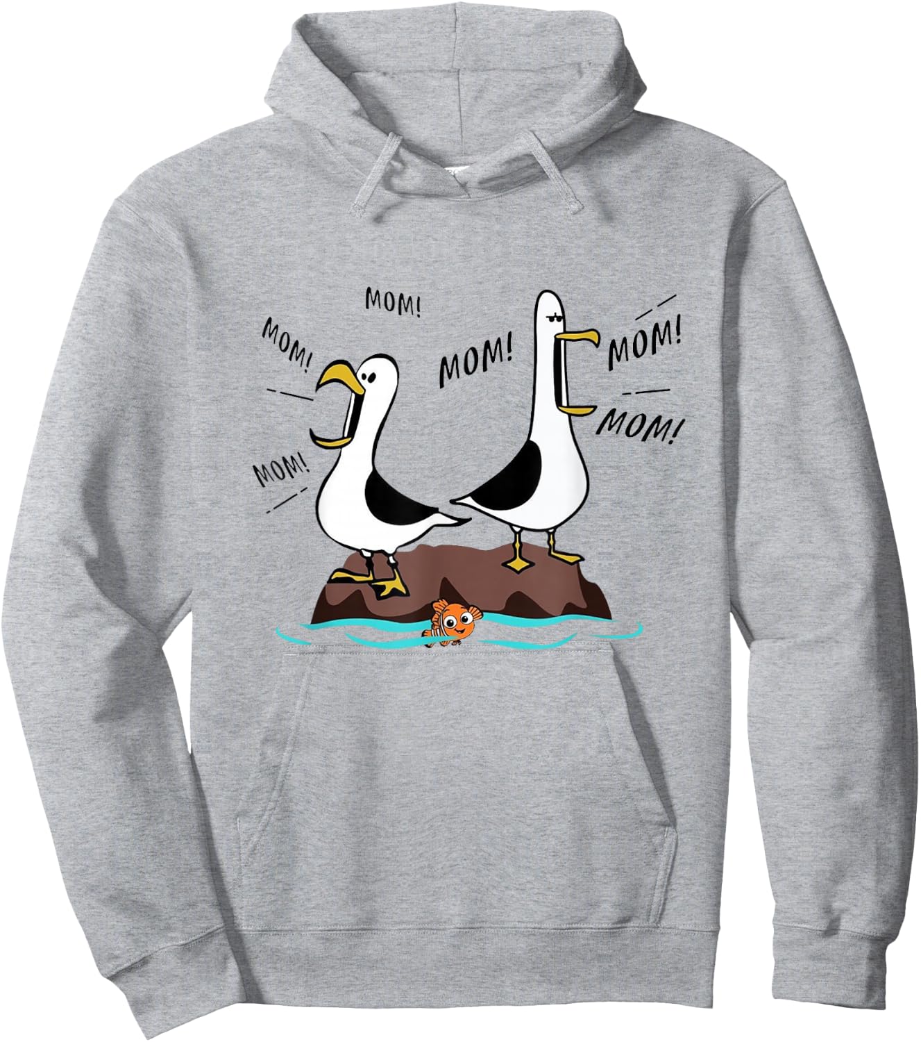Mom Mom Mom Seagull Family Mother Hoodie - Hoodie | Ash