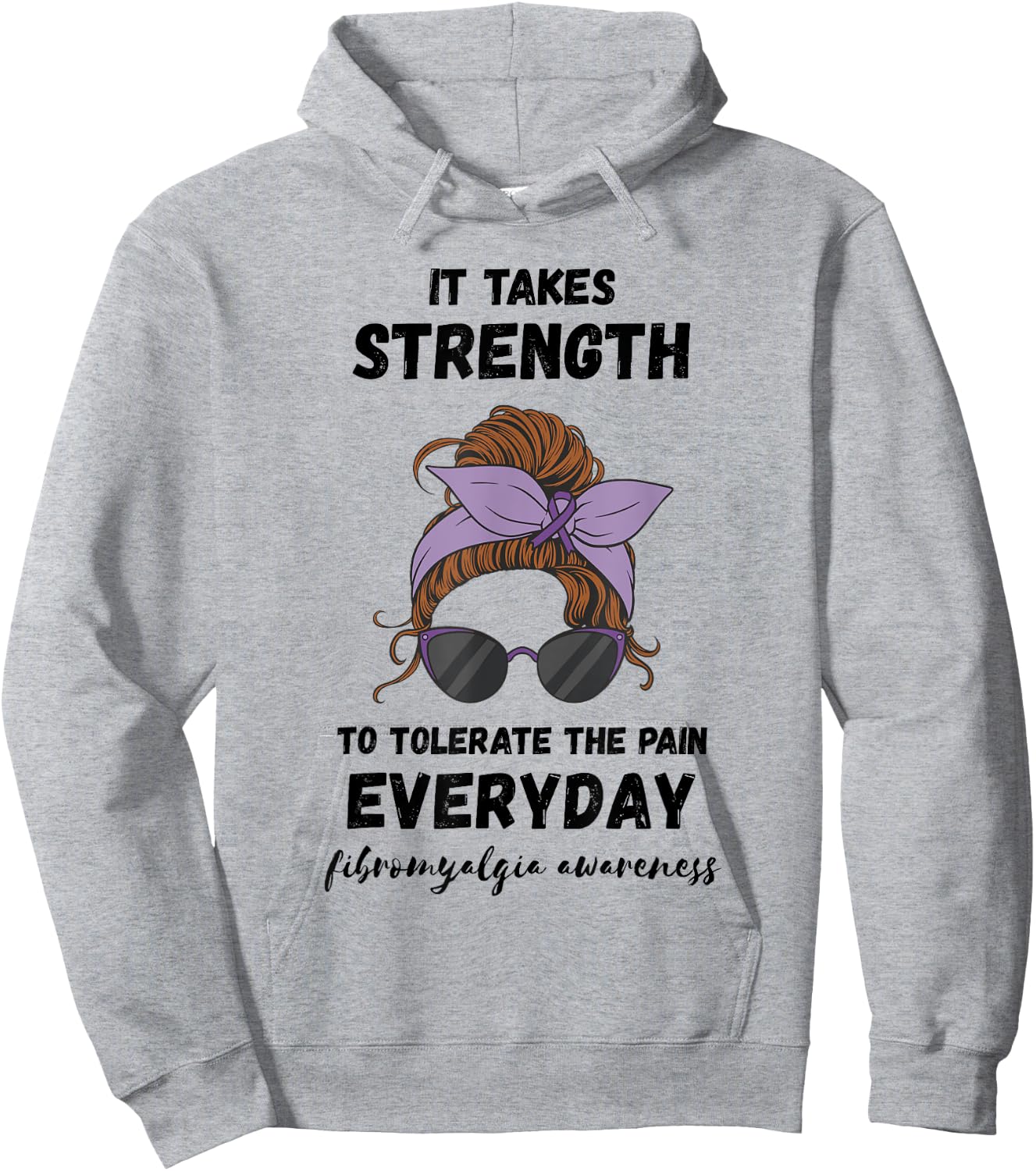 Pain Tolerance Fibromyalgia Warrior Fibro Warrior It Takes Strength - Women's Adults - Blue - Small - Short Sleeve - - Graphic Modern - Fibromyalgia Awareness Hoodie - Hoodie | Ash