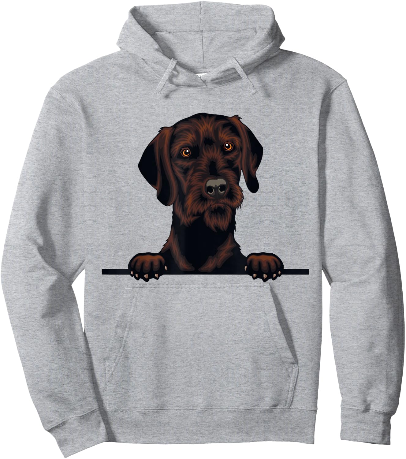 Short Haired Pudelpointer Dog Breed Popping Up Fun Dog Owner Women Girls Kids Hoodie - Hoodie | Ash
