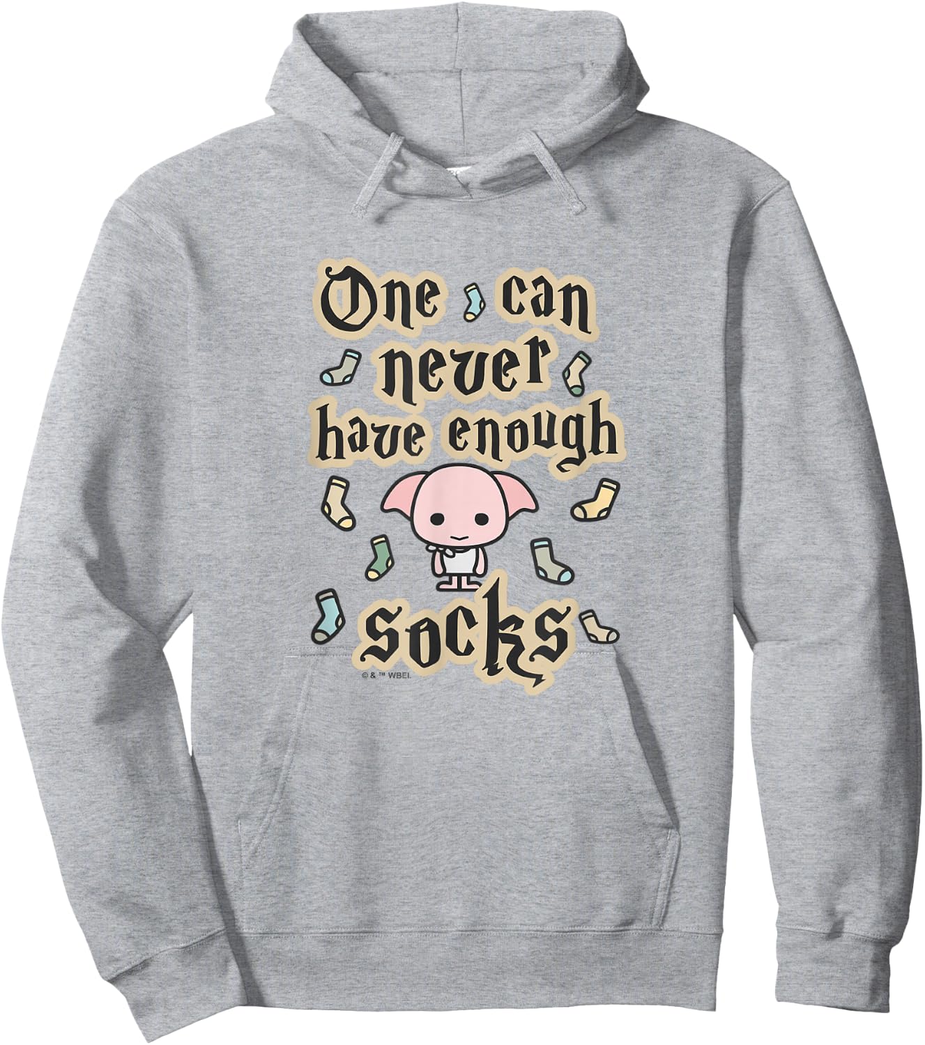 Harry Potter Cute Dobby One Can Never Have Enough Socks Hoodie - Hoodie | Ash