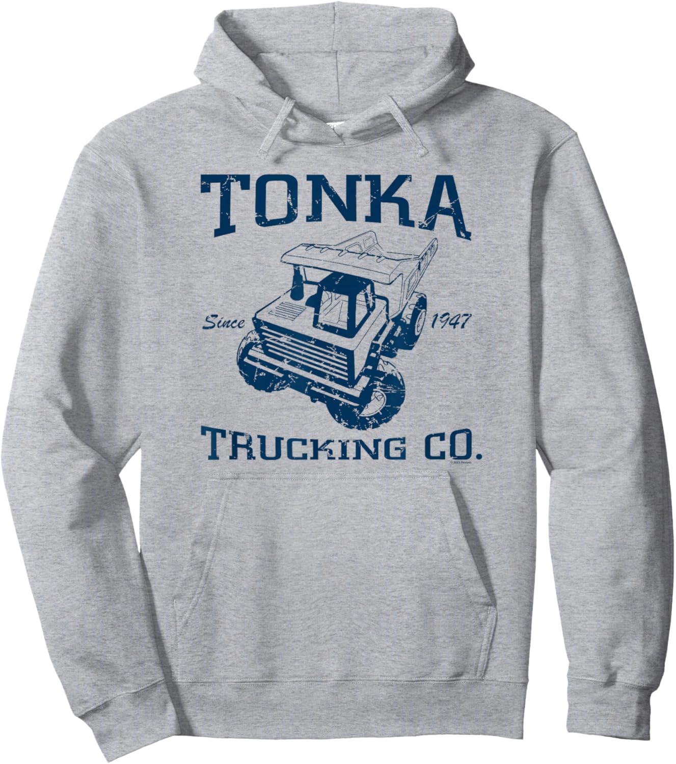 Tonka Trucking Co. Since 1947 Distressed Dump Truck Poster Hoodie - Hoodie | Ash