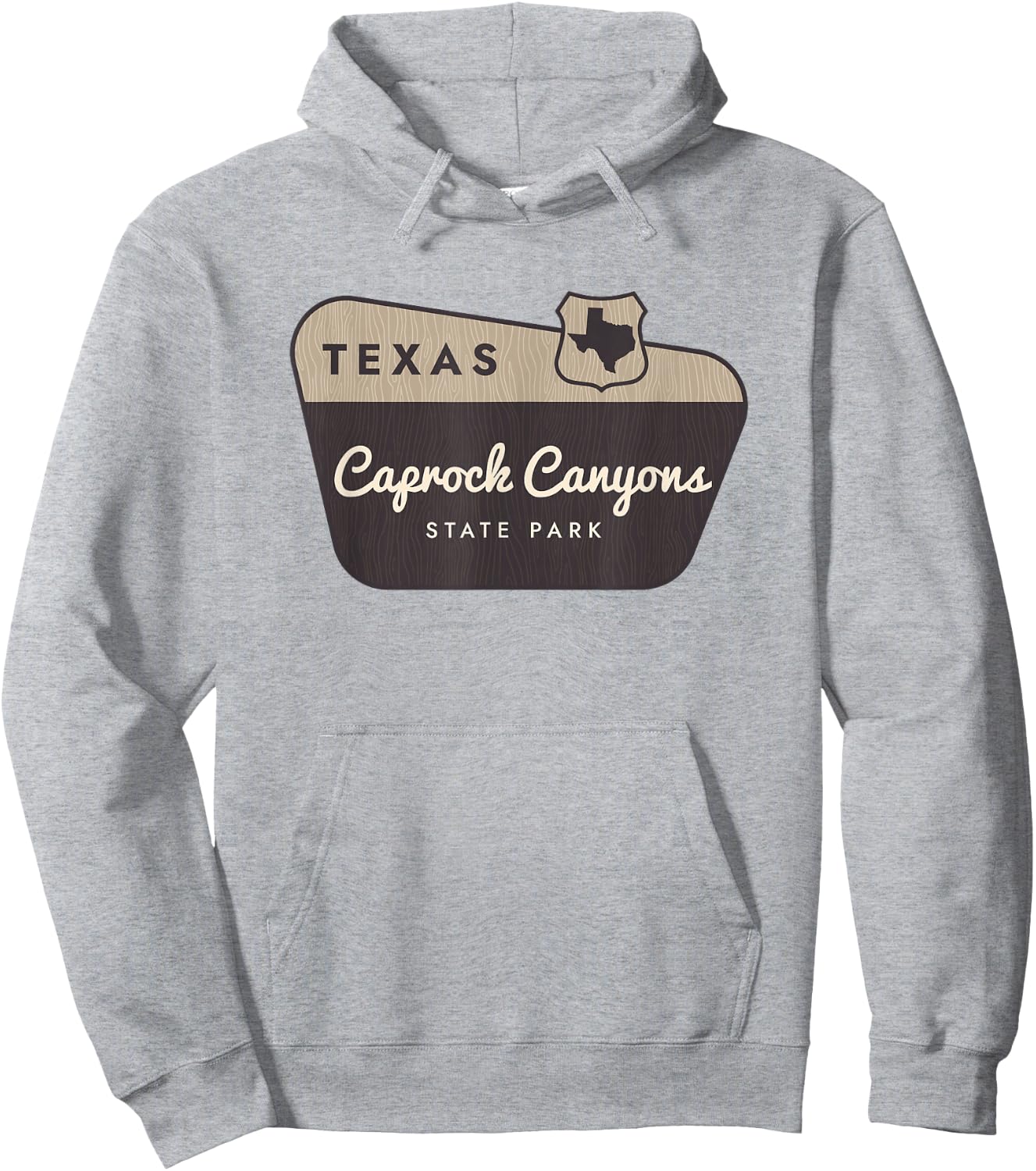 Caprock Canyons State Park Texas TX Welcome Sign Vacation Hoodie - Hoodie | Ash
