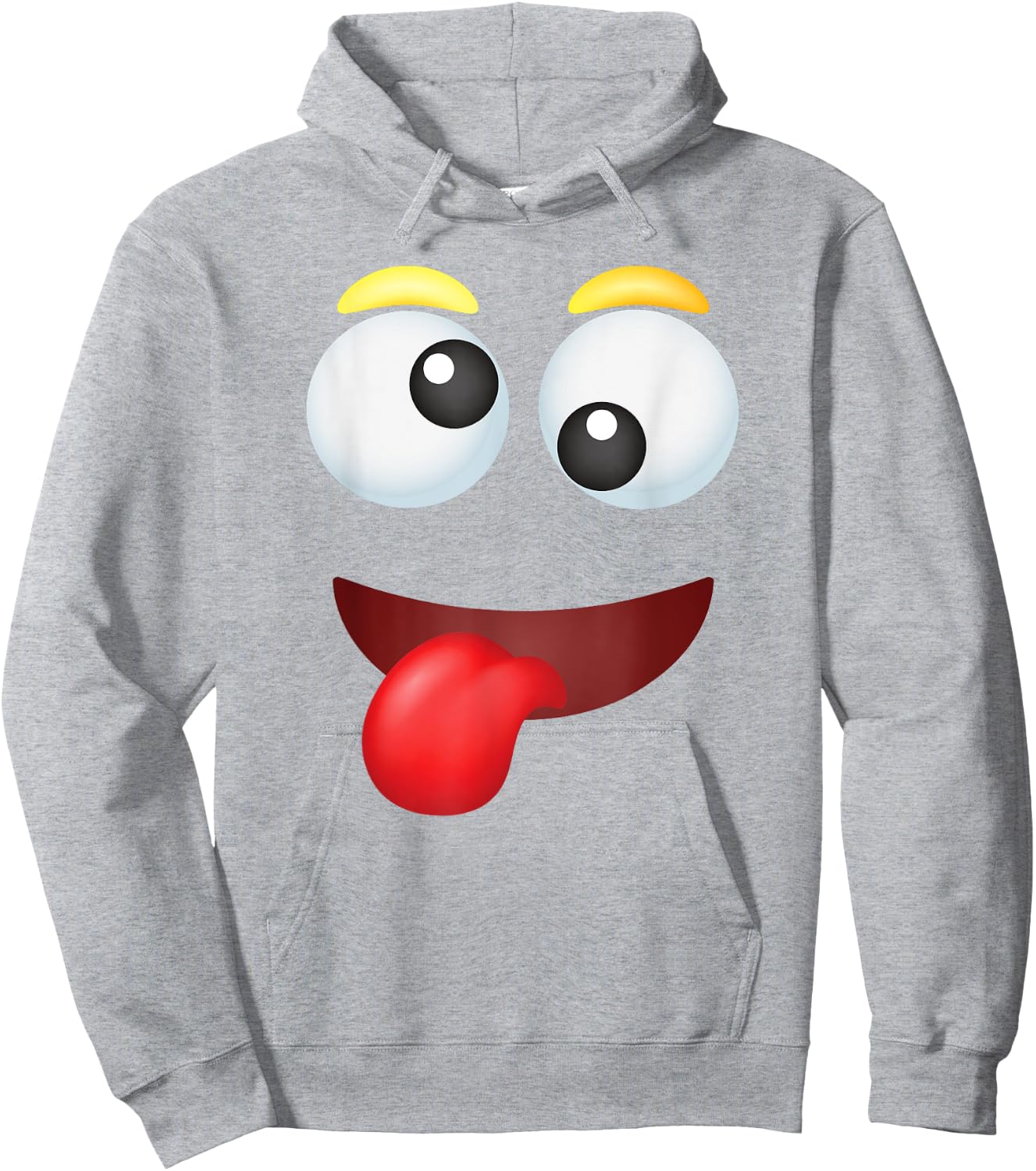 Funny Group Costume Halloween Team Outfit Crazy Emoticon Hoodie - Hoodie | Ash