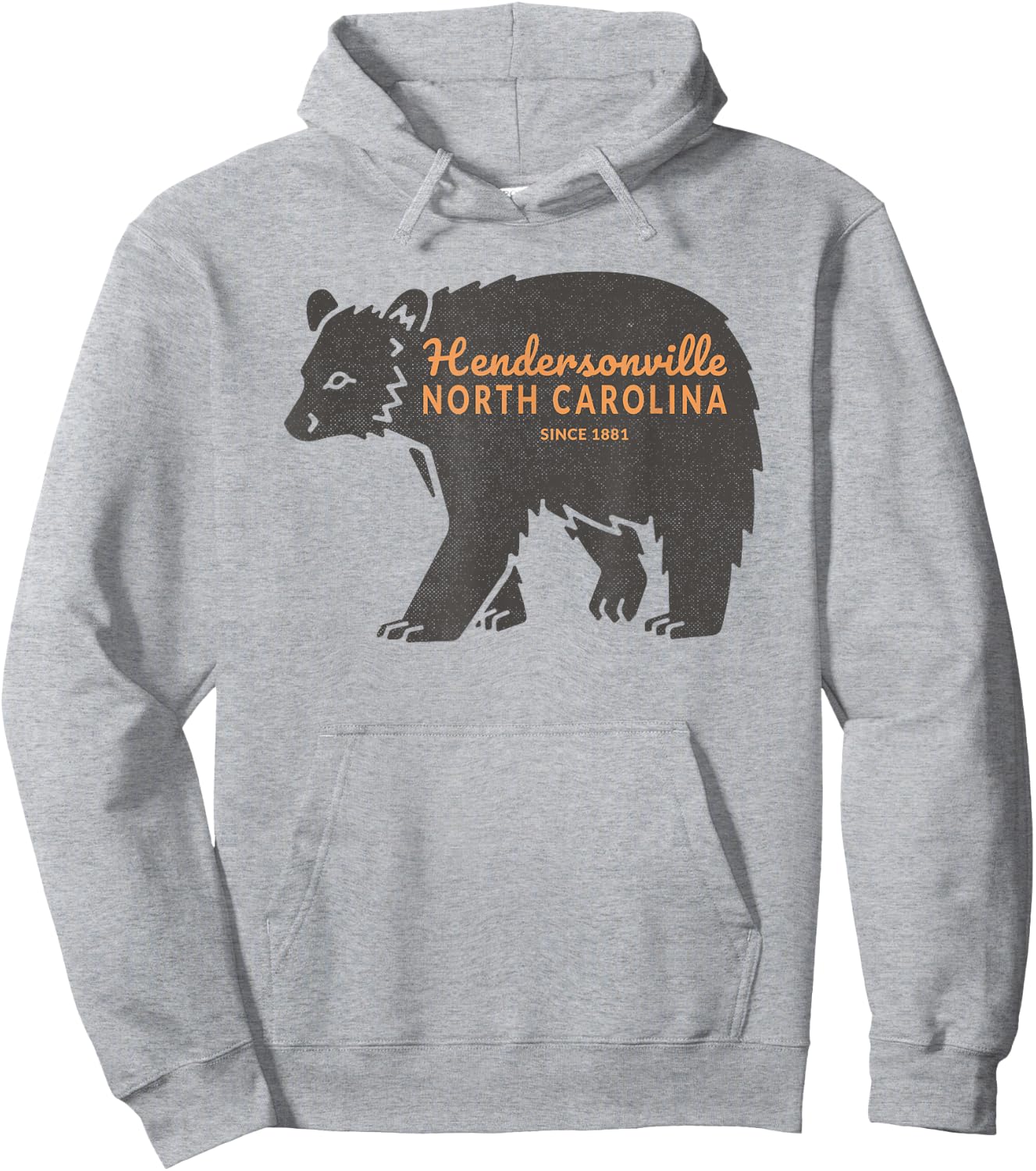 Mountain Towns of NC Bear Hendersonville, NC Hoodie - Hoodie | Ash