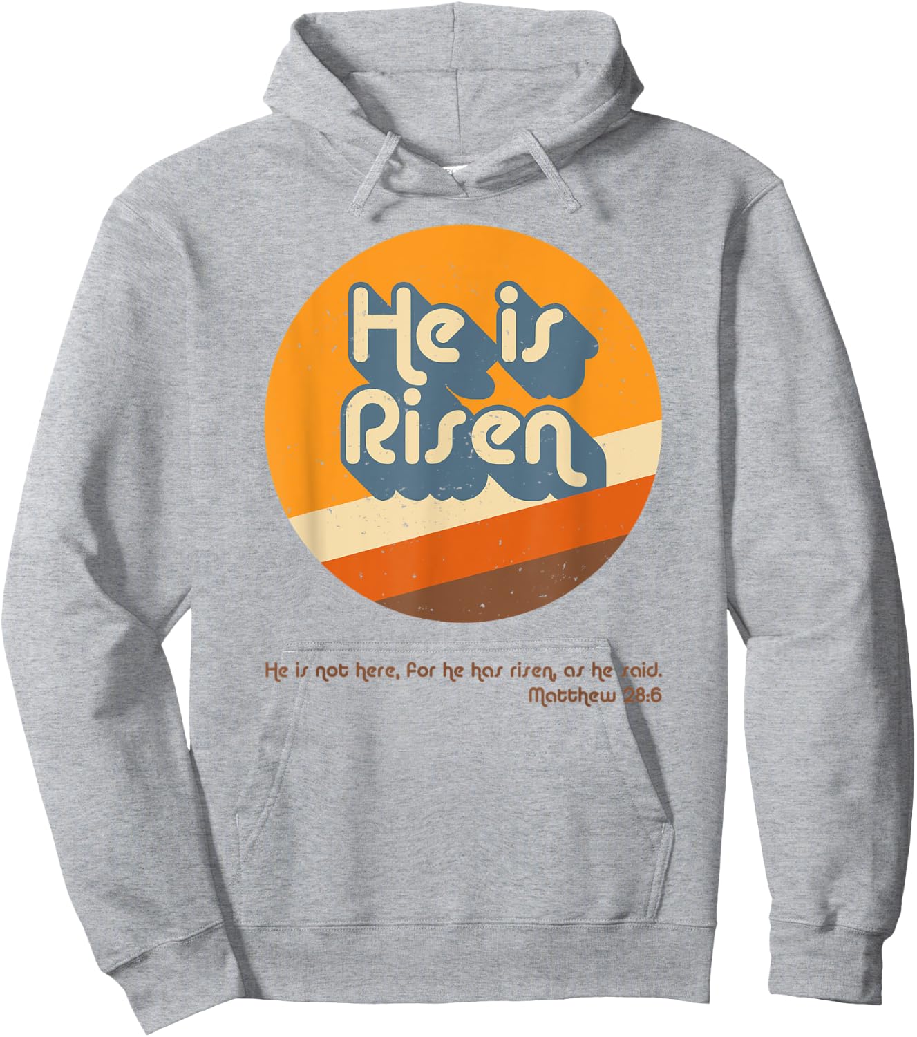 He Is Risen Easter Resurrection Jesus Christian Bible Verse Hoodie - Hoodie | Ash
