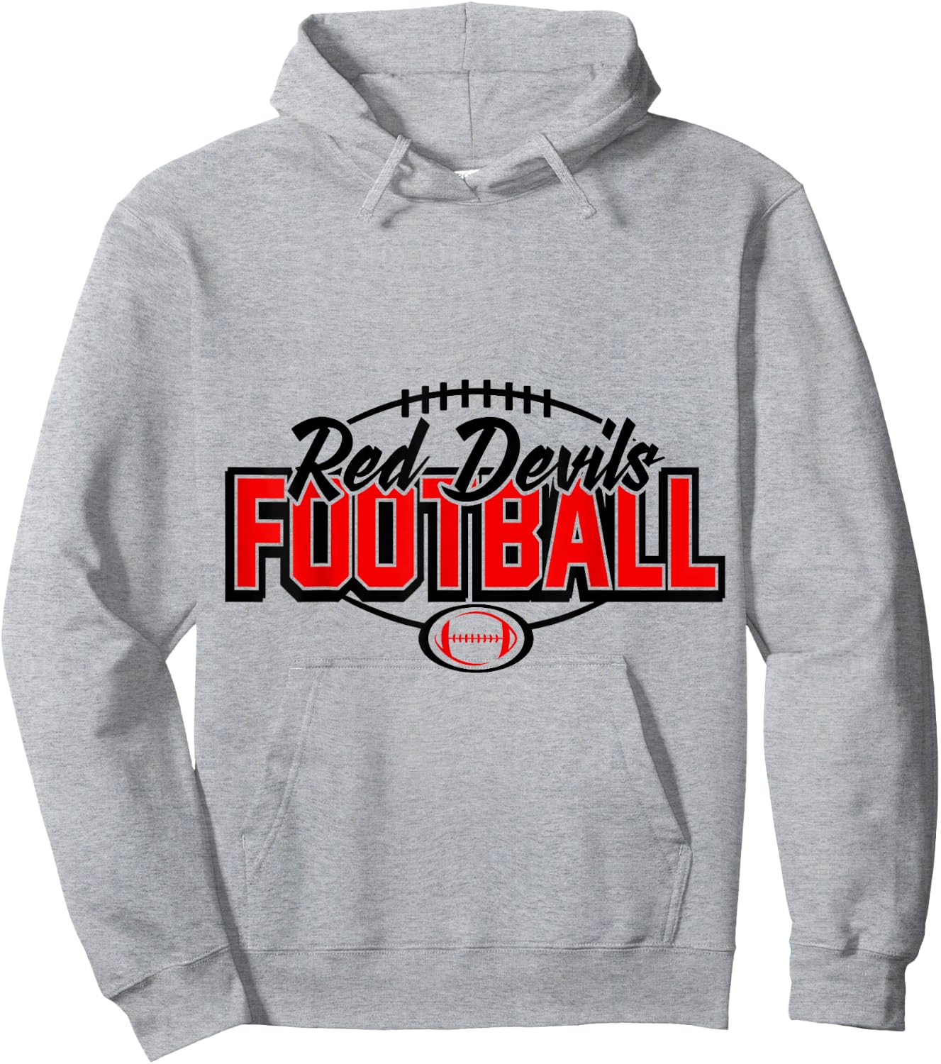 Red Devils Football! Hoodie - Hoodie | Ash