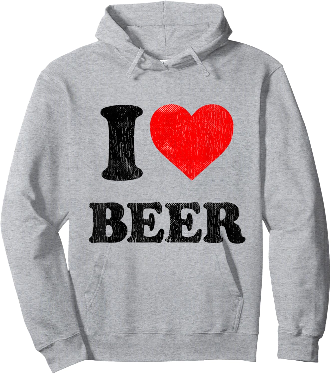 I Love Beer I Heart Beer Alcohol Funny Drinking Hoodie - Hoodie | Ash