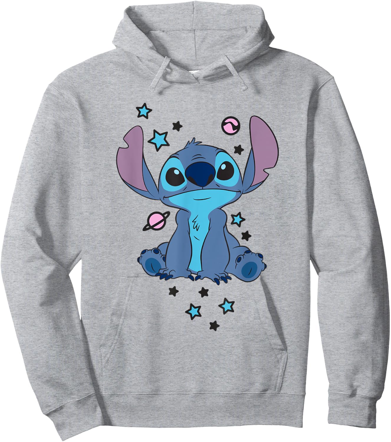 Disney Lilo & Stitch Stars & Planets Cute Stitch Portrait Hoodie - Hoodie | Ash