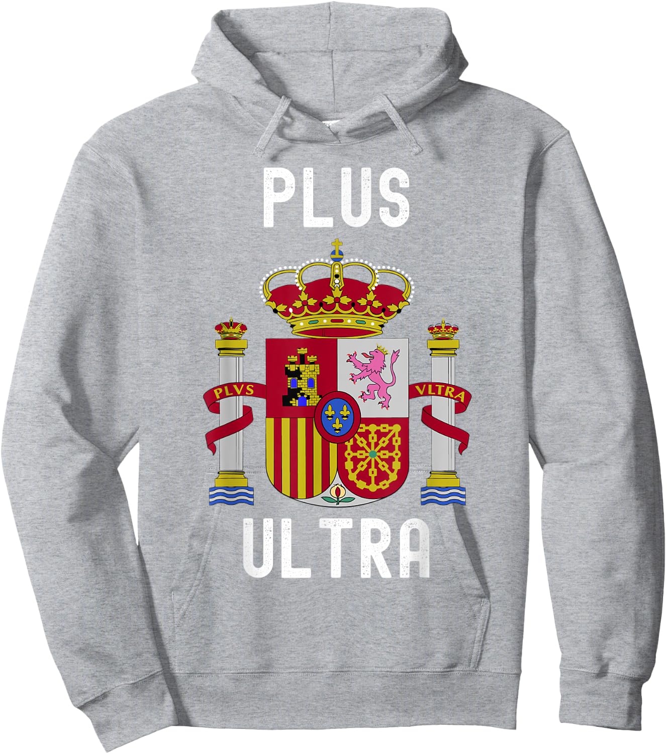 Plus Ultra Spain Flag Patriotic Kids Boys Red Hoodie - Hoodie | Ash